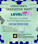 Level Up High school Graduation Invite