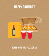 Boxed Wine and Pizza