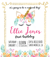 Unicorn Birthday Invite