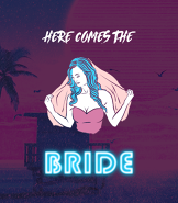 Retro Wave Inspired Bridal Shower Greeting