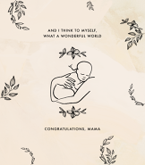 What A Wonderful World Baby Shower Card