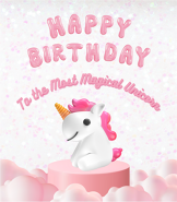 3d Unicorn Birthday