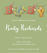 Baby Letters Shower Invite