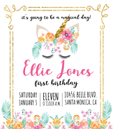 Unicorn Birthday Invite