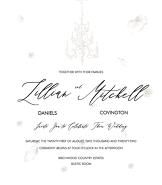 Beige Petals and Chandelier Wedding Invitation