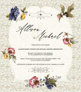 Romantic Victorian Wedding Invitation