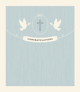 Blue Doves Baptism Congratulations