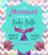A Little Mermaid is on Her Way Invite