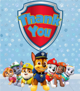 Paw Patrol Thank you