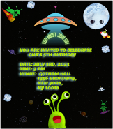 You Must Join Us - Alien theme invitation