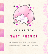 Pink Elephant Baby shower