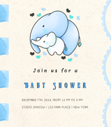 Blue Elephant Baby shower