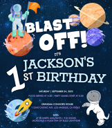 Space Birthday Invitation