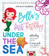 Bright Under the Sea Invitation