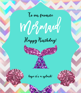 Mermaid Birthday Greeting Card