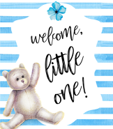 Blue Baby Shower Greeting Card