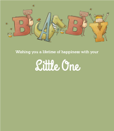 Baby Blocks and Letters Greeting Card