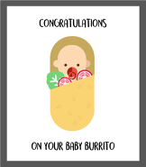 Baby Burrito Congrats Greeting