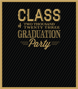 Bold Gold Grad Invitation
