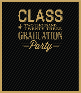 Bold Gold Grad Invitation