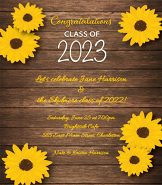 Sunflower Grad Invite