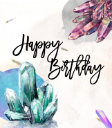 Crystal Gem Birthday Greeting Card