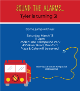 Firetruck Invitation