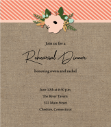 Floral Rehearsal Dinner Invitation