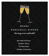 Champagne Rehearsal Dinner Invitation