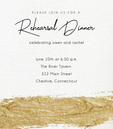 Gold Brush Invitation