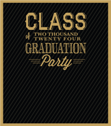 Bold Gold Grad Invitation