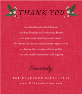 Noel Holiday Fundraiser Thank You