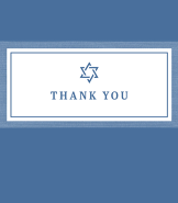 Simple Blue Bar Mitzvah Thank You