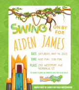 Tumble Jungle Party Invite - Swing On By!