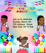 Gracies Corner Colorful Invite