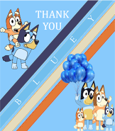 Bluey Birthday Thank You Card