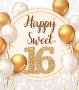 Gold and White Sweet 16