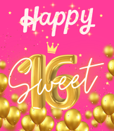 Pink and gold  Sweet 16