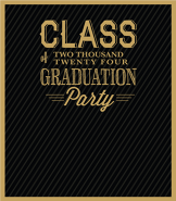 Bold Gold Grad Invitation