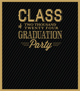 Bold Gold Grad Invitation