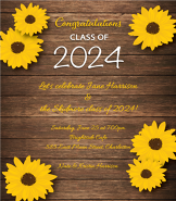 Sunflower Grad Invite