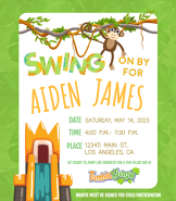 Tumble Jungle Party Invite - Swing On By!