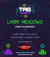 Tag You're It Laser Tag Birthday Party