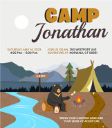 Summer Camp Birthday Invite