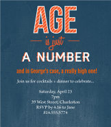 Just a Number Invitation