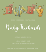 Baby Letters Shower Invite