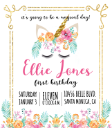 Unicorn Birthday Invite