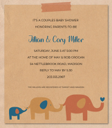 Makes Three Blue Invitation