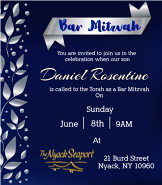 Nyack Seaport - Bar Mitzvah Blue and silver