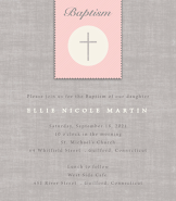 Pink Panel Baptism Invitation